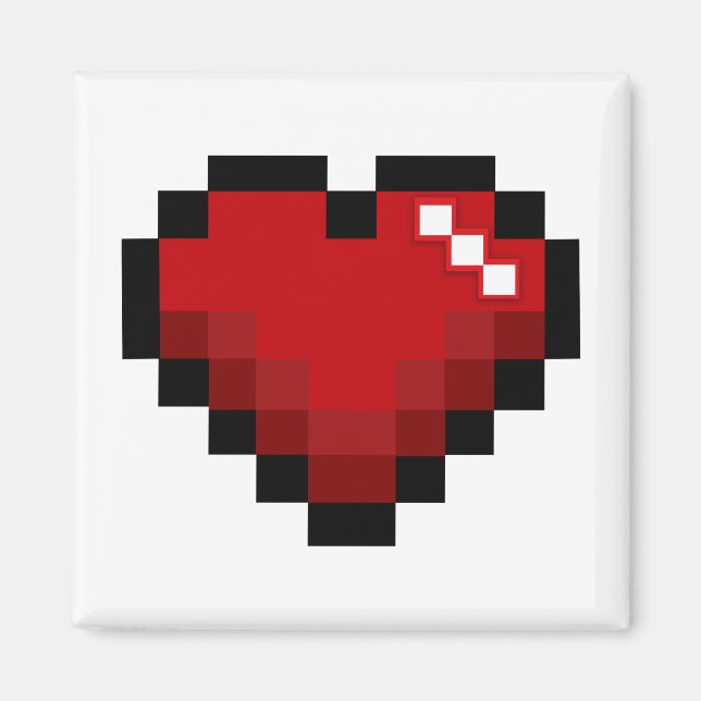 Aimant Coeur pixelé (Devant)