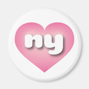 Aimant Coeur rose de New York - J'aime