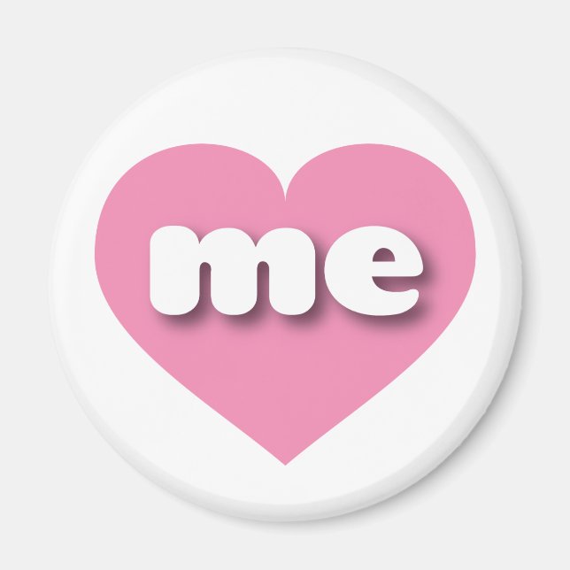 Aimant Coeur rose du Maine - Je m'aime (Devant)