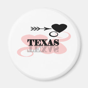 Aimant Coeur rose le Texas