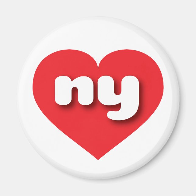 Aimant Coeur rouge de New York - J'aime (Devant)
