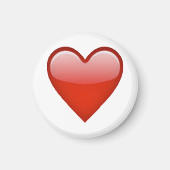 Aimant Coeur rouge - Emoji (Devant)
