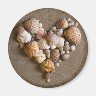 Aimant Coeur Saint Valentin fait avec des coquilles