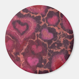 Aimant Coeurs, amour romantique rose rouge valentines cad