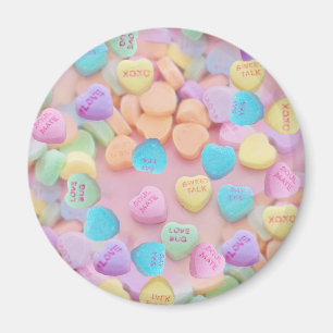 Aimant coeurs de bonbons valentines