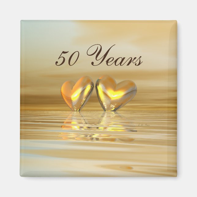 Aimant Coeurs d'or (Devant)