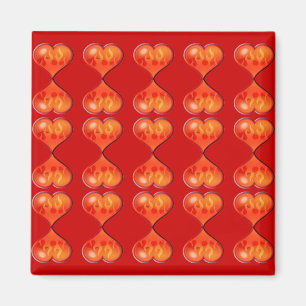 Aimant Coeurs en feu