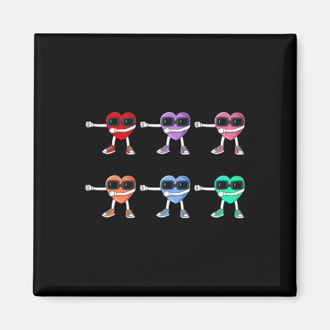 Aimant Coeurs Flossants Valentines Jour Floss Comme Un Bo (Devant)