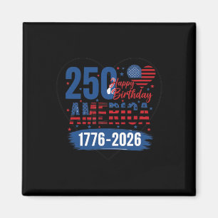 Aimant Cœurs Usa 1776 2026 4 juillet 250e anniversaire 25