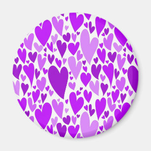Aimant Coeurs violets super et romantiques Saint-Valentin