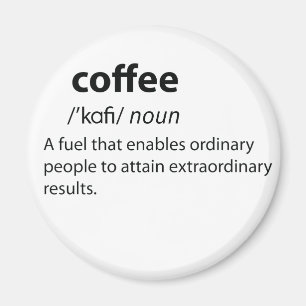 Aimant Coffee Funny Dictionnaire Définition