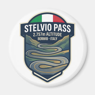 Aimant Col du Stelvio - Route de course dans les Dolomite