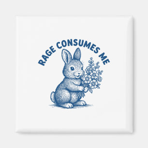 Aimant Colère Me Consume Lapin Drôle De Pâques Lapin Mème