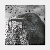 Collage de corbeau gothique