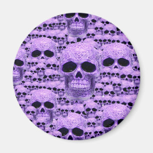 Aimant Collage du crâne violet celtique