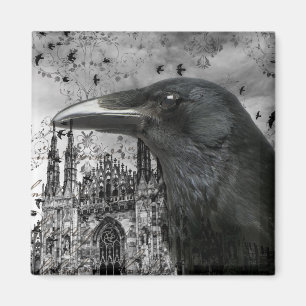 Aimant Collage Gothique Raven