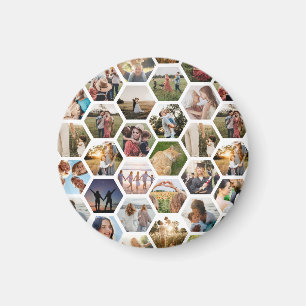 Aimant Collage photo Motif Hexagon géométrique
