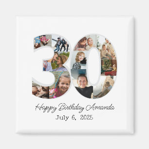 Aimant Collage photo numéro 30 - 30e anniversaire