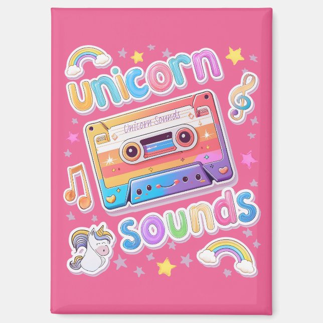 Aimant Collage Unicorn Cassette (Recto)