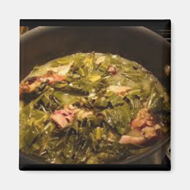 Aimant Collard Greens maison (Devant)