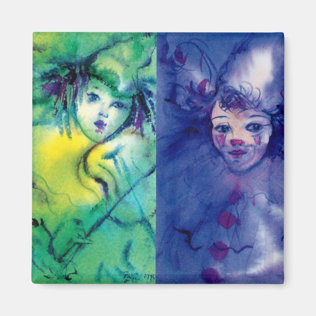 Aimant COLLECTION CLOWNS / Balle Masquearde vénitienne (Devant)