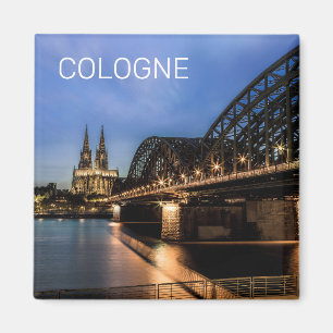 Aimant Cologne Cityscape Allemagne Dom Souvenir de nuit