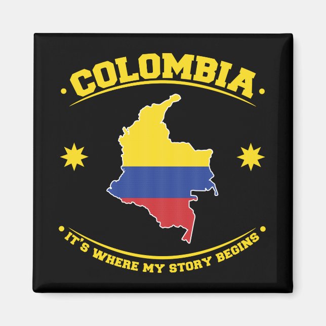 Aimant Colombia Colombian Flag Heritage Pride (Devant)
