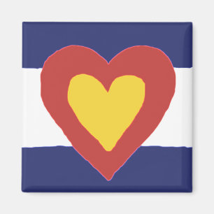 Aimant Colorado Drapeau magnétique du coeur