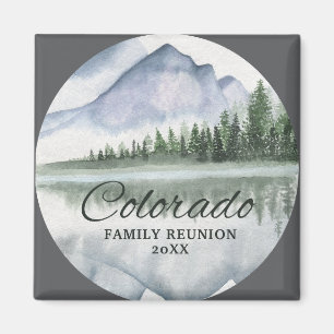 Aimant Colorado Famille Réunion Montagne Frigo