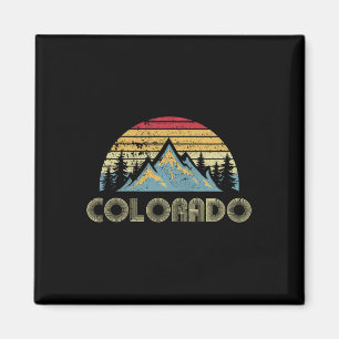 Aimant Colorado - Montagnes Rétro Vintage Nature Randonné