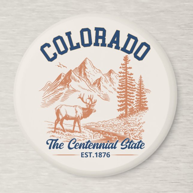 Aimant Colorado Mountain | The Centennial State Souvenir (Créateur téléchargé)