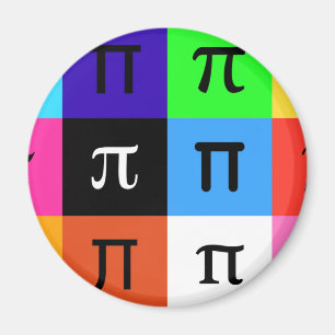 Aimant colorblock happy pi day