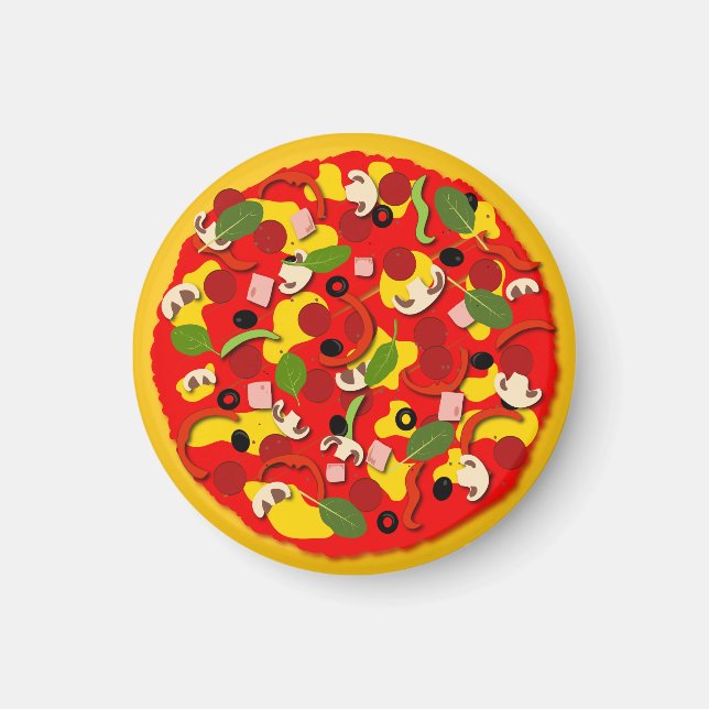 Aimant Coloré Pizza Lover (Devant)