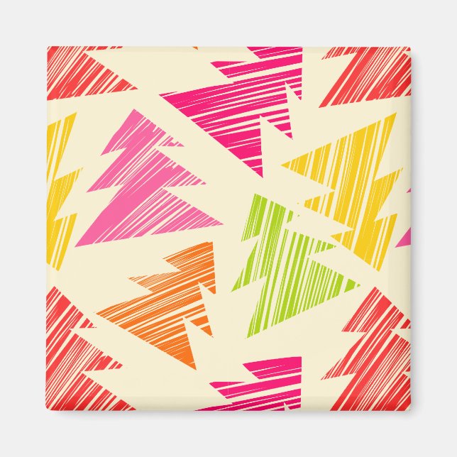 Aimant coloré Sketchy Christmas Trees (Devant)