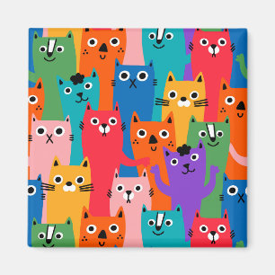 Aimant Colorful cats