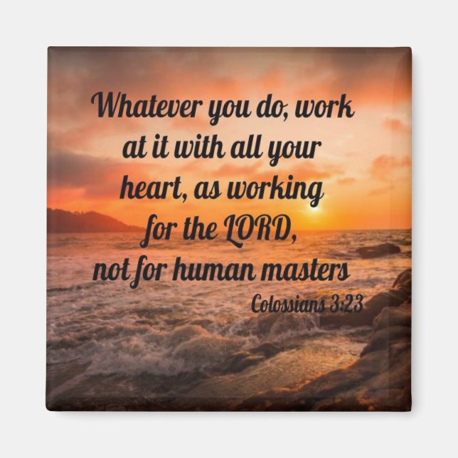 Aimant Colossiens 3:23 (Devant)