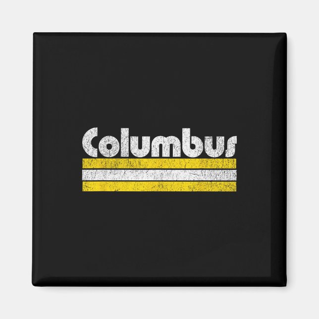 Aimant Columbus Soccer Vintage City  (Devant)