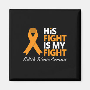 Aimant Combattre est mon combat Ms Sensibilisation Orange