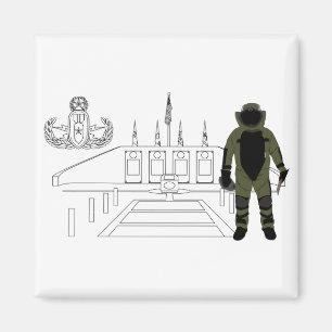 Aimant Combinaison de bombe commémorative EOD