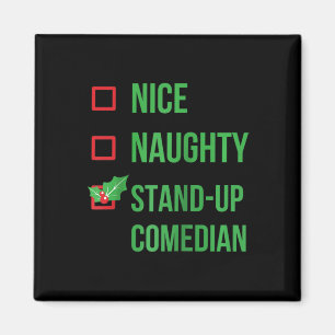 Aimant Comédien de stand-up Funny Pajama Cadeau de Noël R