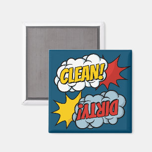 Aimant Comic Sound Effects Lave-vaisselle