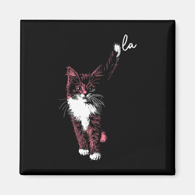 Aimant Comma La Kamala Harris Chat Kitten Cute Adorable T (Devant)