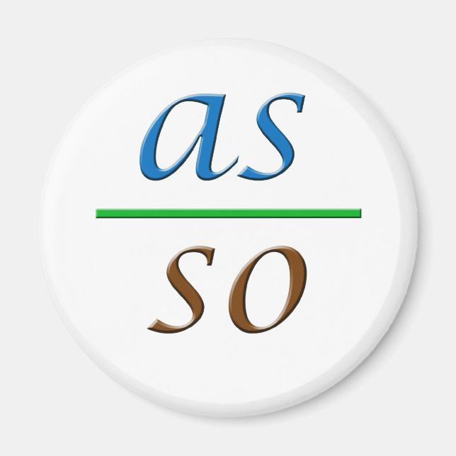 Aimant comme ci-dessous (Devant)