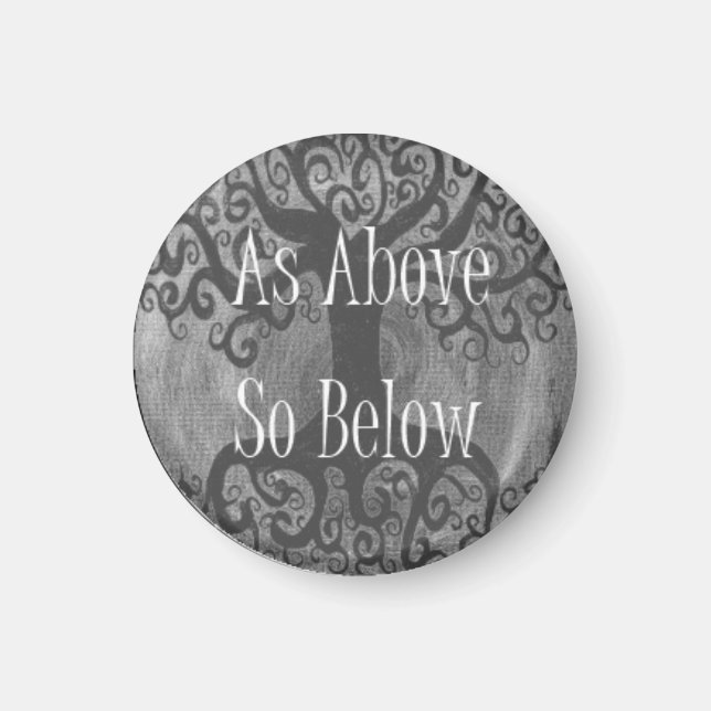 Aimant Comme ci-dessus Ainsi en-dessous Arbre de vie Magn (Devant)