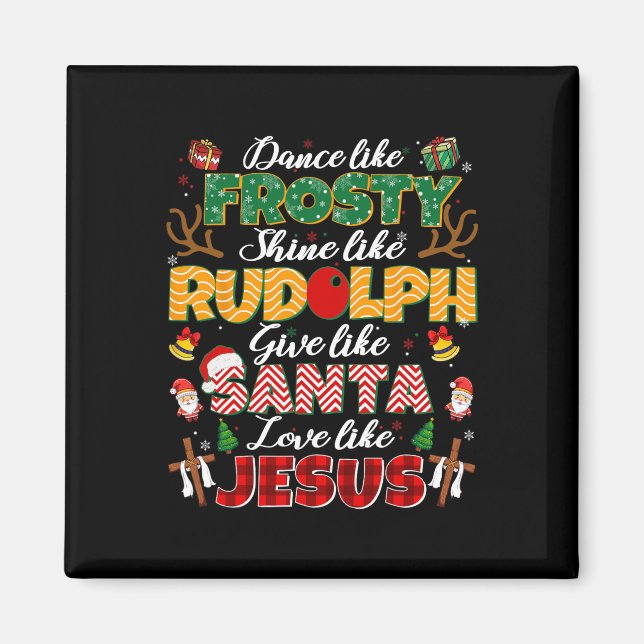 Aimant Comme Jésus Père Noël Noël chrétien Xma religieuse (Devant)