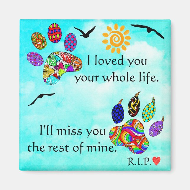 Aimant commémoratif pour animaux de compagnie de c (Devant)