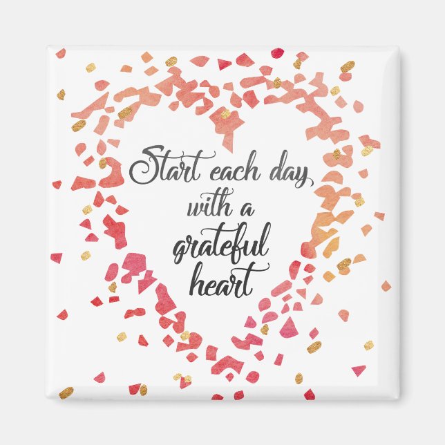 Aimant Commencer chaque jour Citation Inspirationnelle du (Devant)