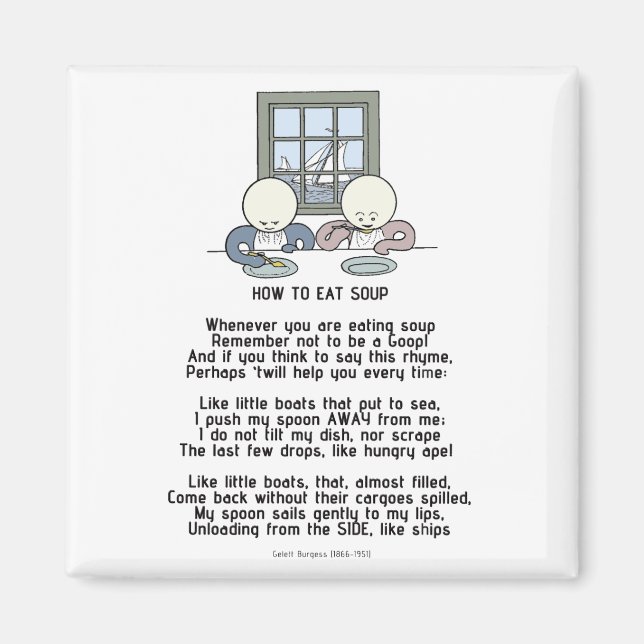 Aimant Comment manger de la soupe - Les boules (Devant)