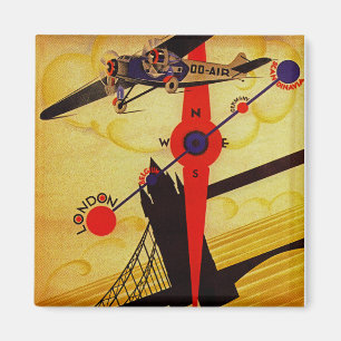 Aimant Compas Sabena Art Déco