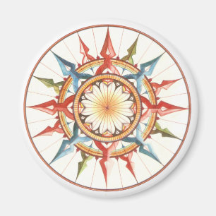 Aimant compass planche à voile rose